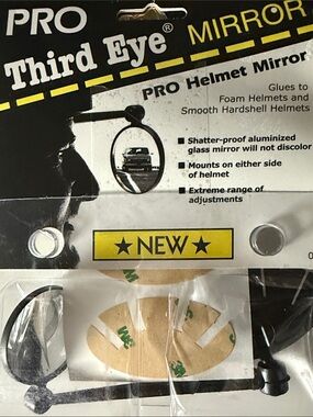 NWT PRO Third Eye Bicycle Helmet Mirror Black